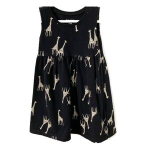 Old Navy Cotton Giraffe Print Jersey Knit Sundress Rounded Neck Gathered Skirt🦒